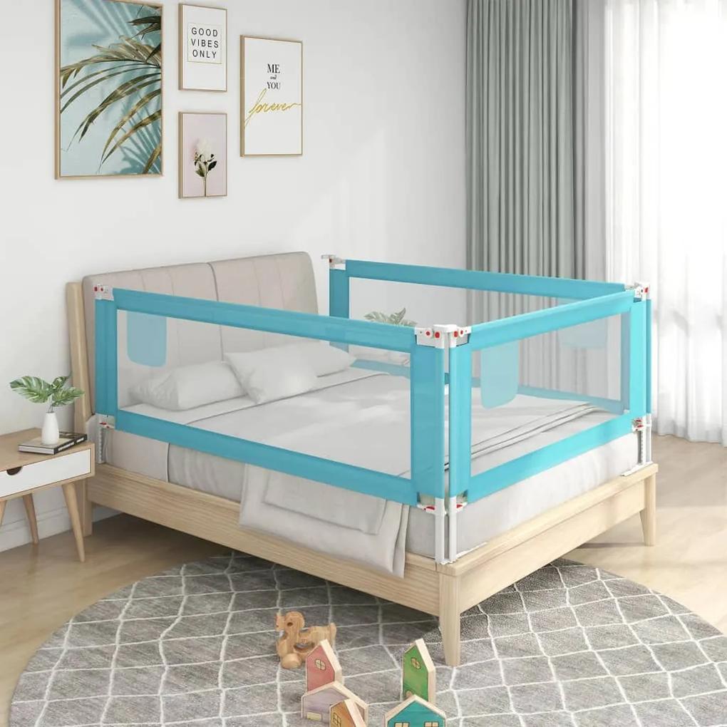 Barra de segurança p/ cama infantil tecido 180x25 cm azul