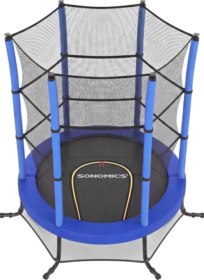 Trampolim infantil, trampolim de jardim de 174 cm com rede de segurança, Azul