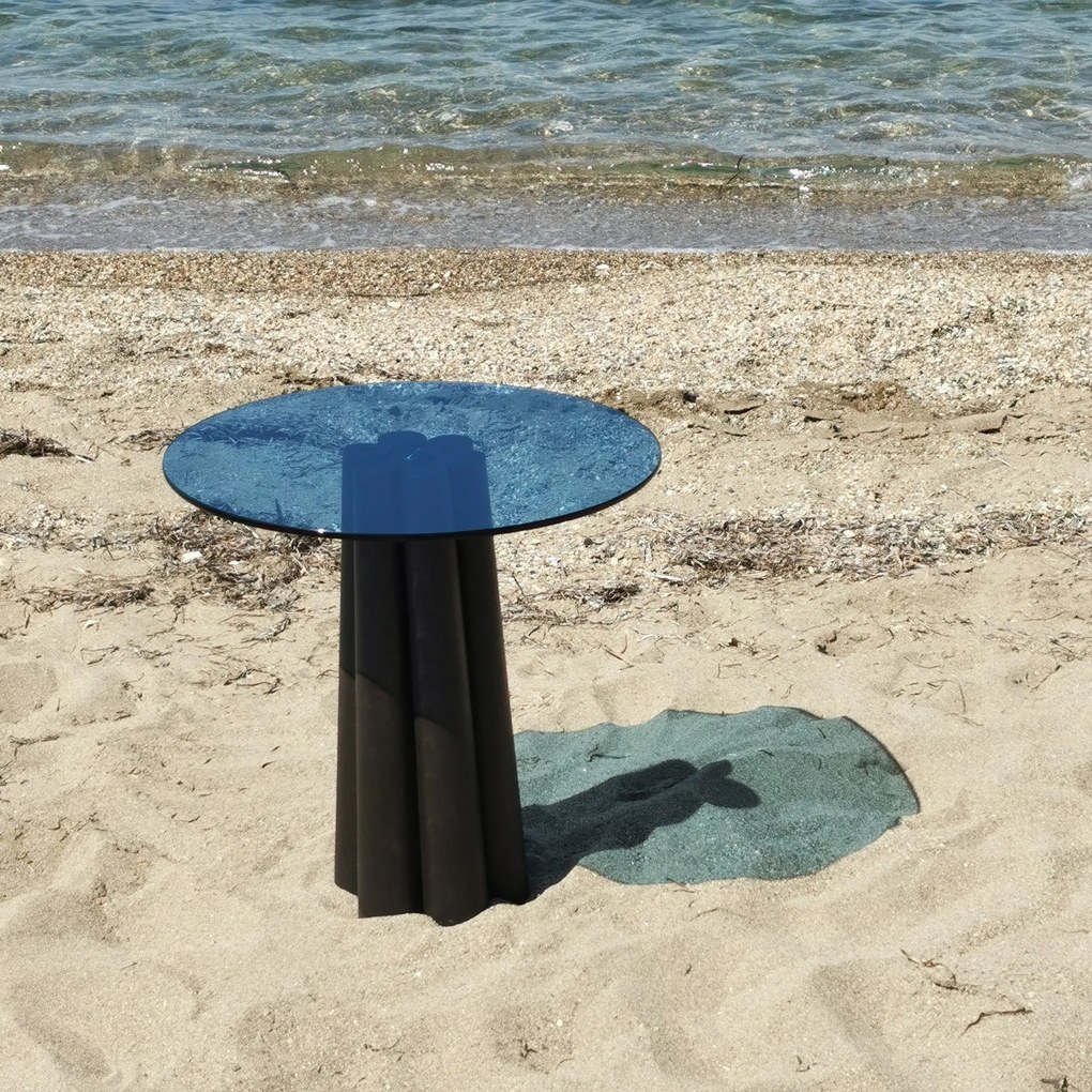 Mesa de Centro Thales – Preto e Azul – 50x50x50 cm