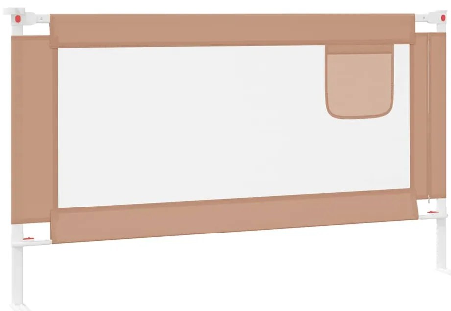Barra segur. p/ cama infantil tecido 140x25cm cinza-acastanhado