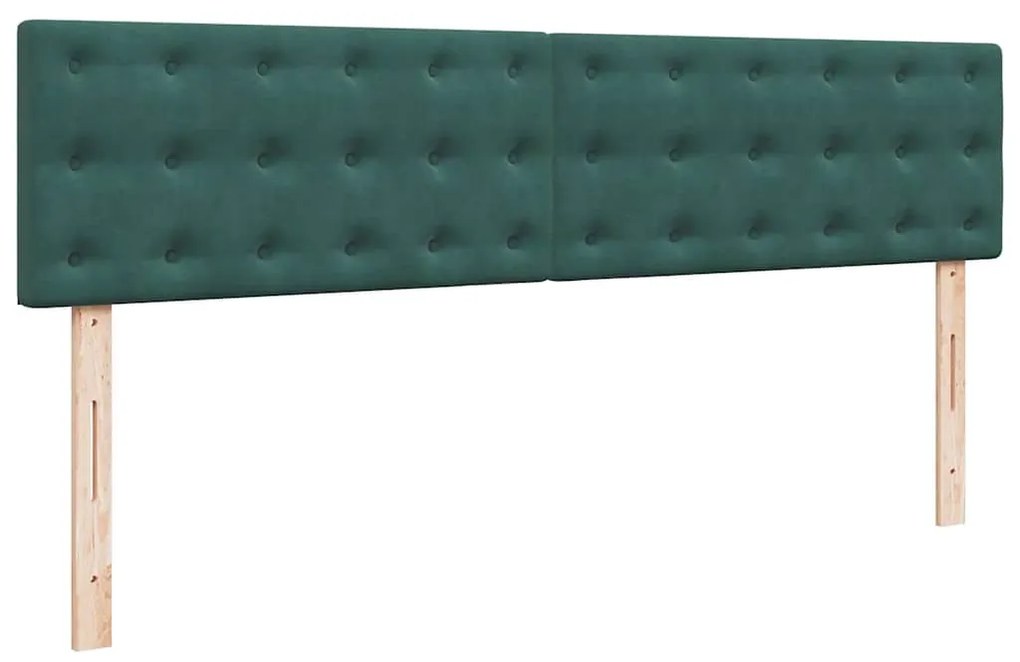 Estrutura de cama otomana com colchão verde escuro veludo