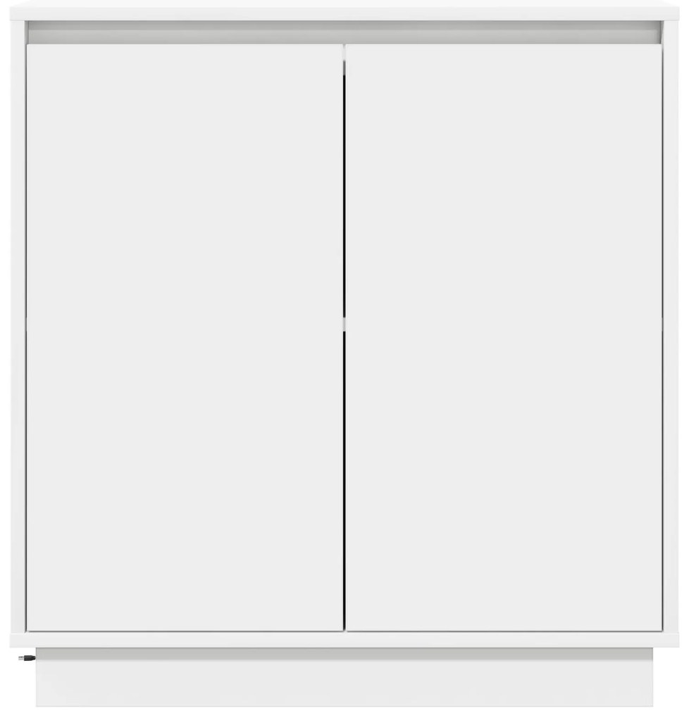 Aparador LED em Branco - 71x34,5x75 cm, Feito de Madeira Engenheirada