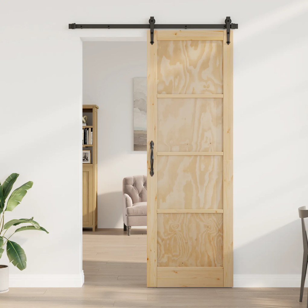 vidaXL Porta Interior 'ORKDAL'78x232x4 cm Madeira Maciça Pinho