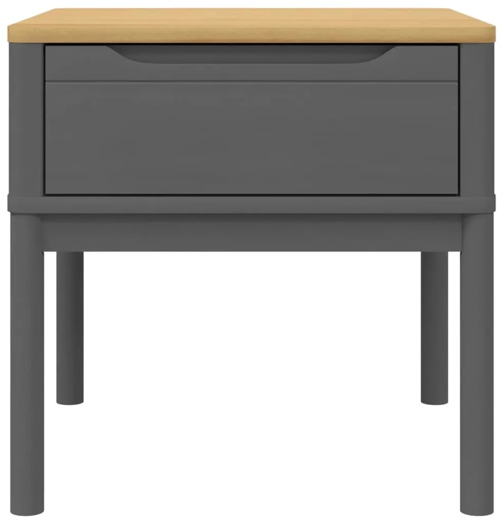 Mesa para candeeiro FLORO 55x55x54 cm pinho maciço cinzento