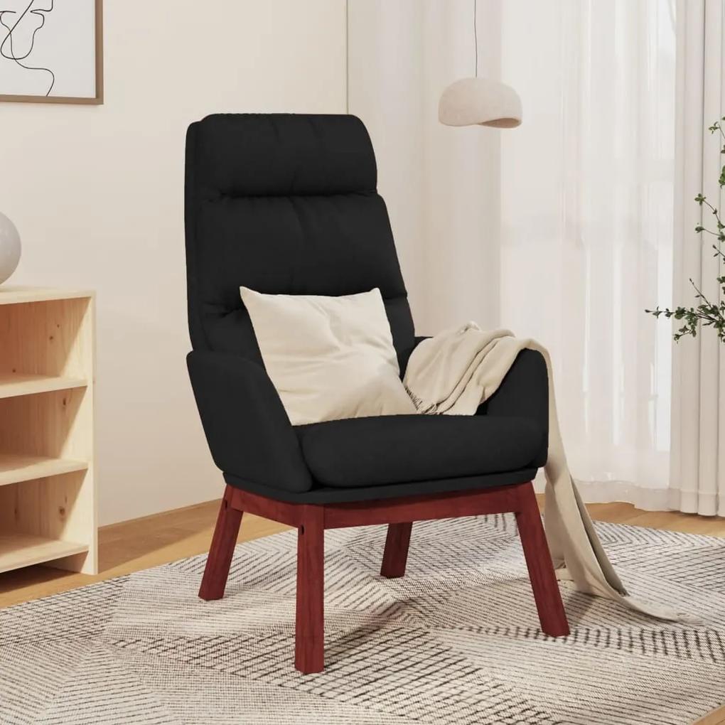 341165 vidaXL Cadeira de descanso tecido preto
