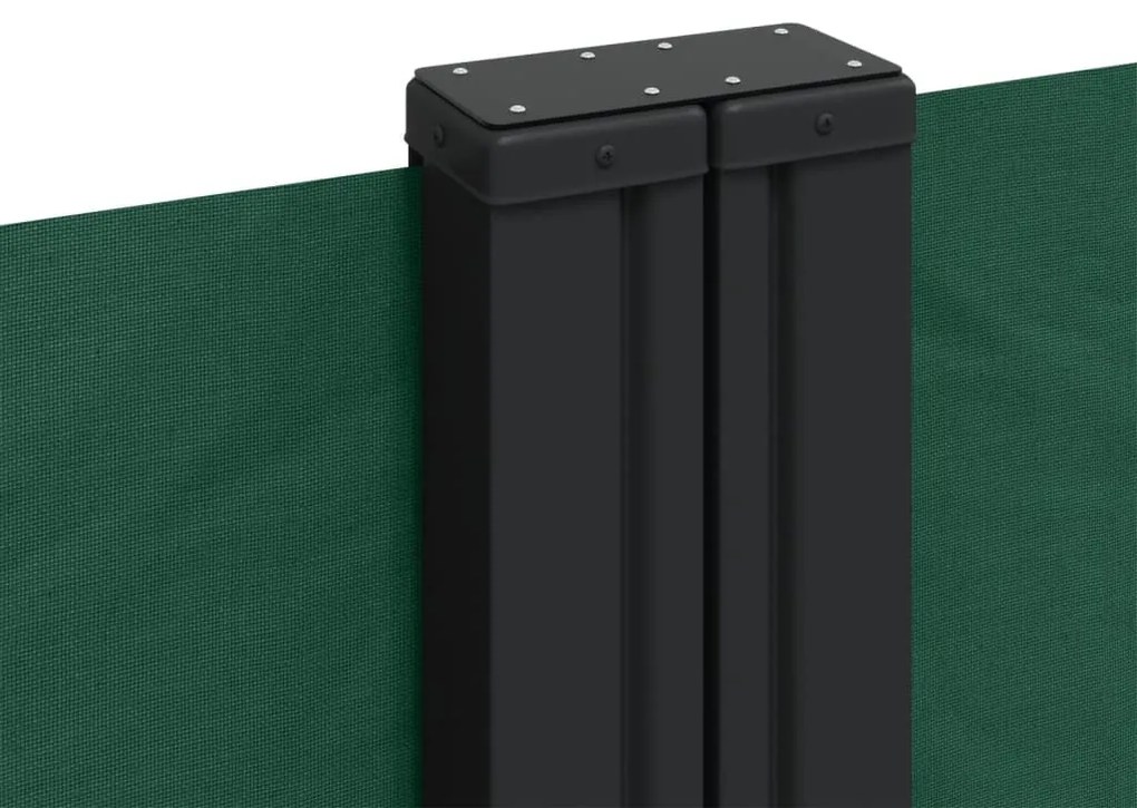 Toldo lateral retrátil 120x1200 cm verde-escuro