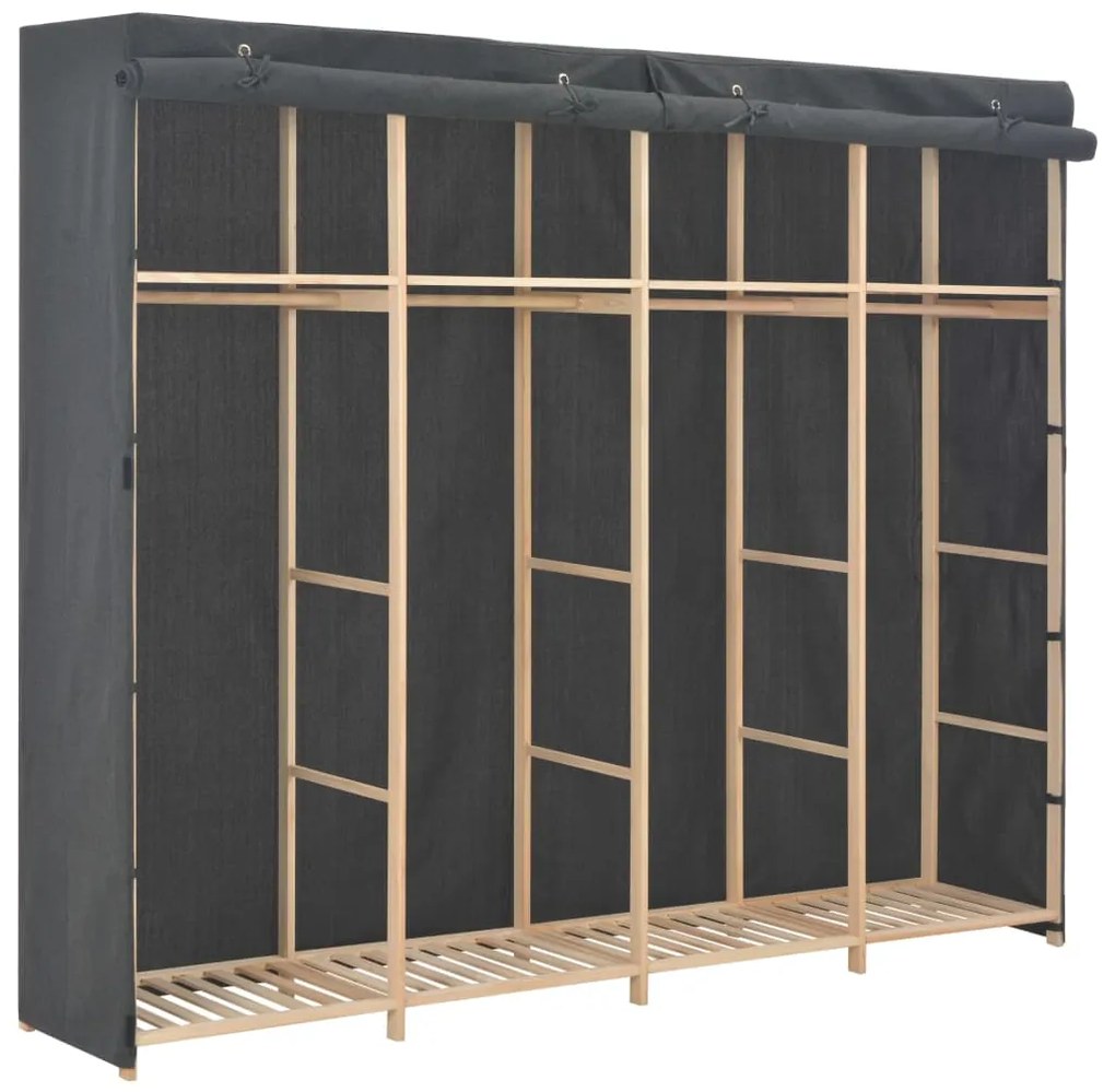 Roupeiro 200x40x170 cm tecido cinzento