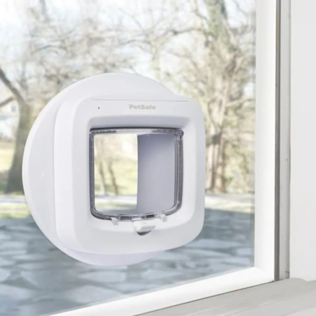 Porta para gatos com microchip branco PPA19-16145