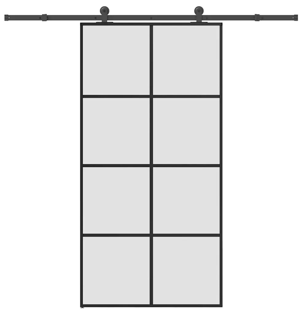Porta desliz. c/ conj. ferragens 102,5x205cm vidro ESG/alumínio