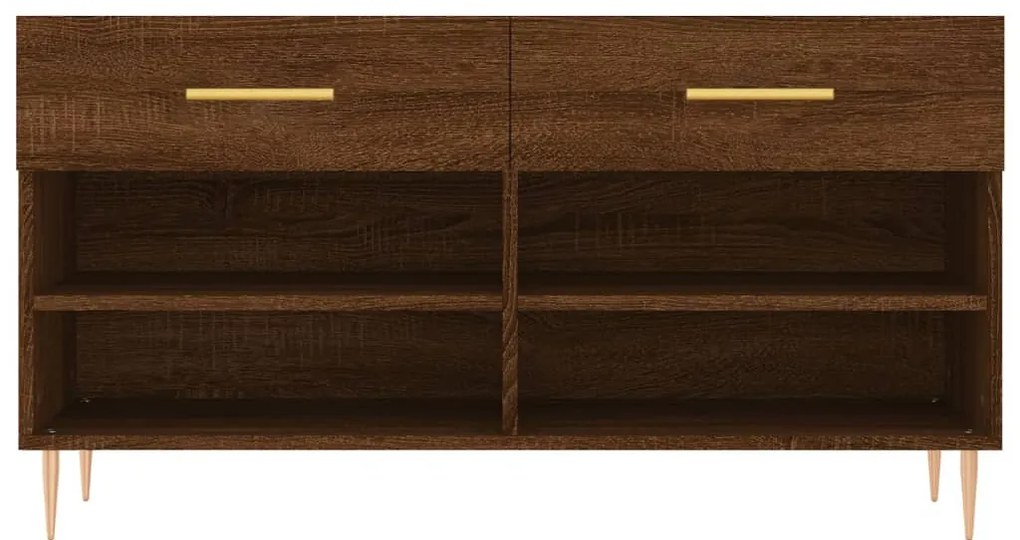 Banco sapateira 102x35x55 cm deriv. madeira carvalho castanho