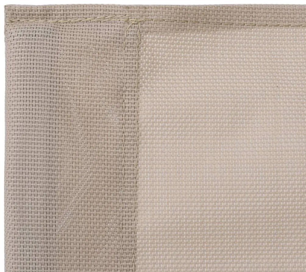 4 pcs conjunto lounge para jardim tecido e aço cor creme