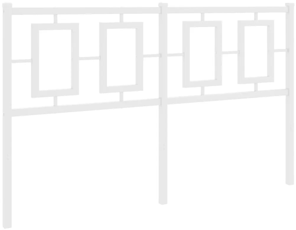 Cabeceira de cama 135 cm metal branco