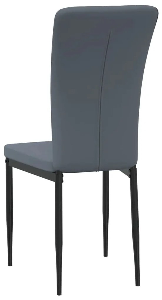 Cadeiras de jantar 4 pcs veludo cinzento-escuro