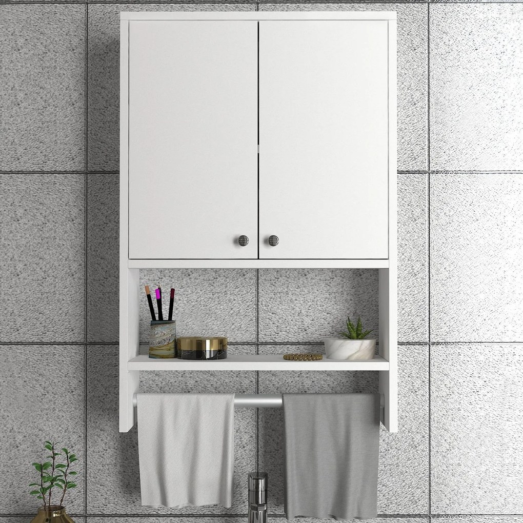 Armário de Casa de Banho Vira – Branco – 59,3x90x19,5 cm | Tribo Home