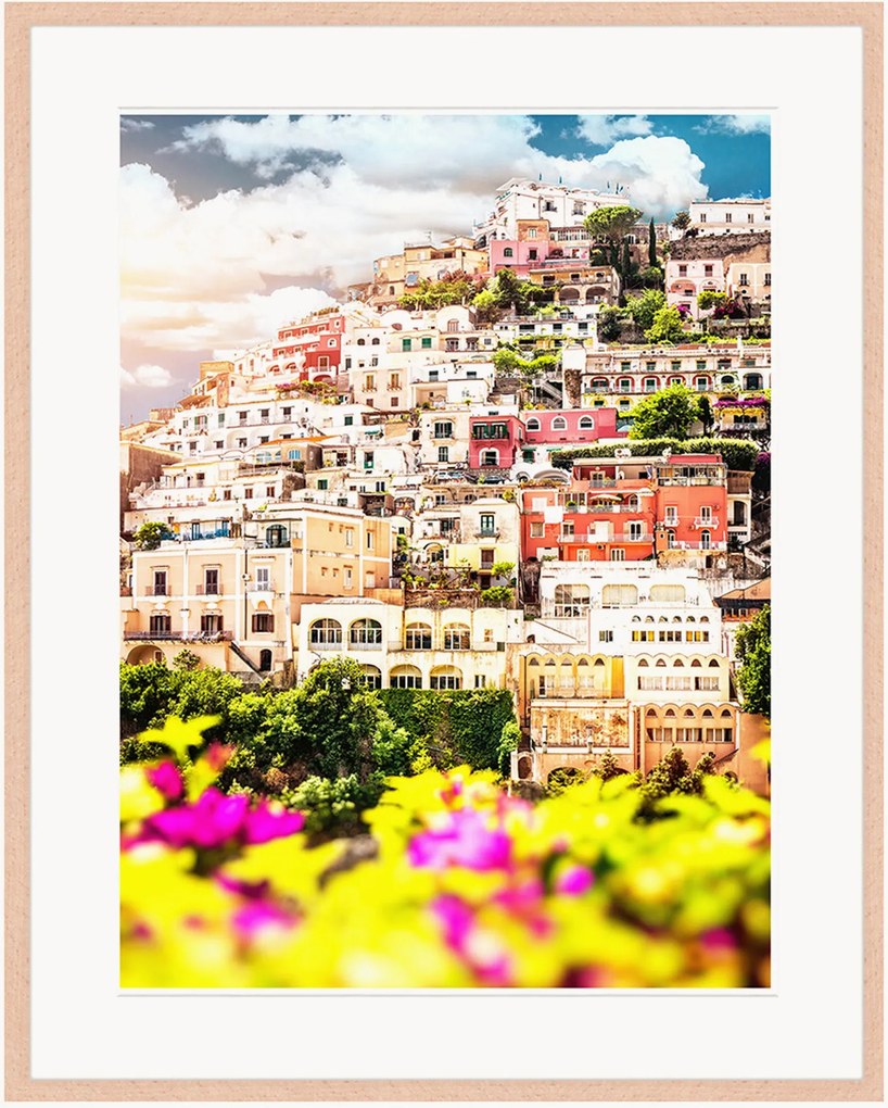 Impressão digital emoldurada View Of Positano
