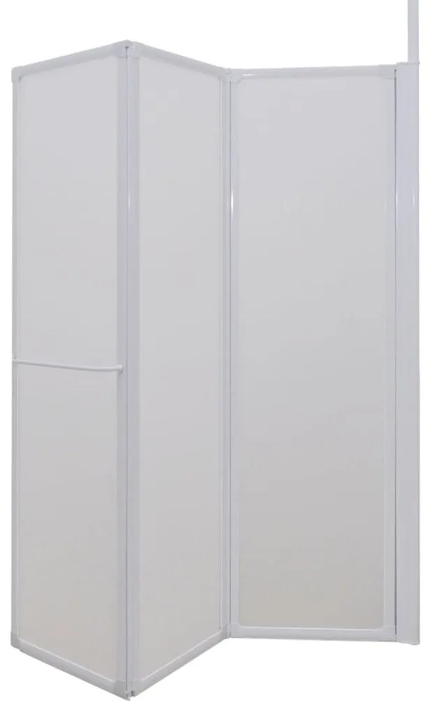 Cabine de duche dobrável formato L 70x120x137 cm 4 painéis