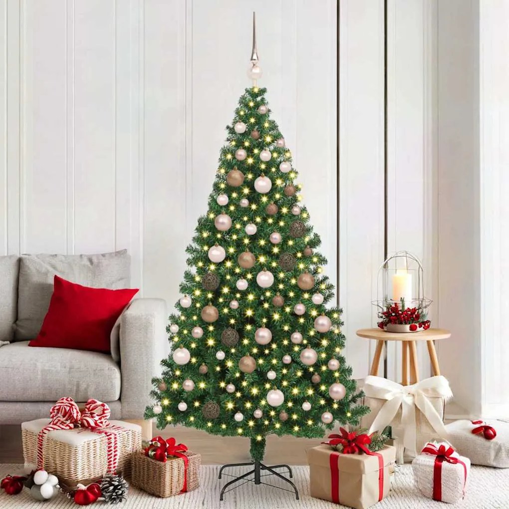 vidaXL Árvore de Natal Artificial Verde 180 cm PVC, Aço e Plástico