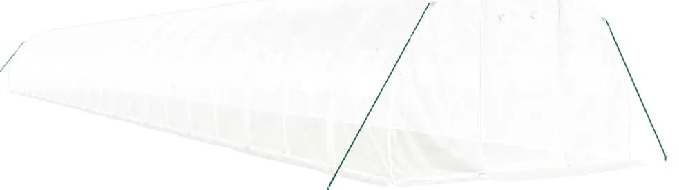 Estufa com estrutura de aço 66 m² 22x3x2 m branco
