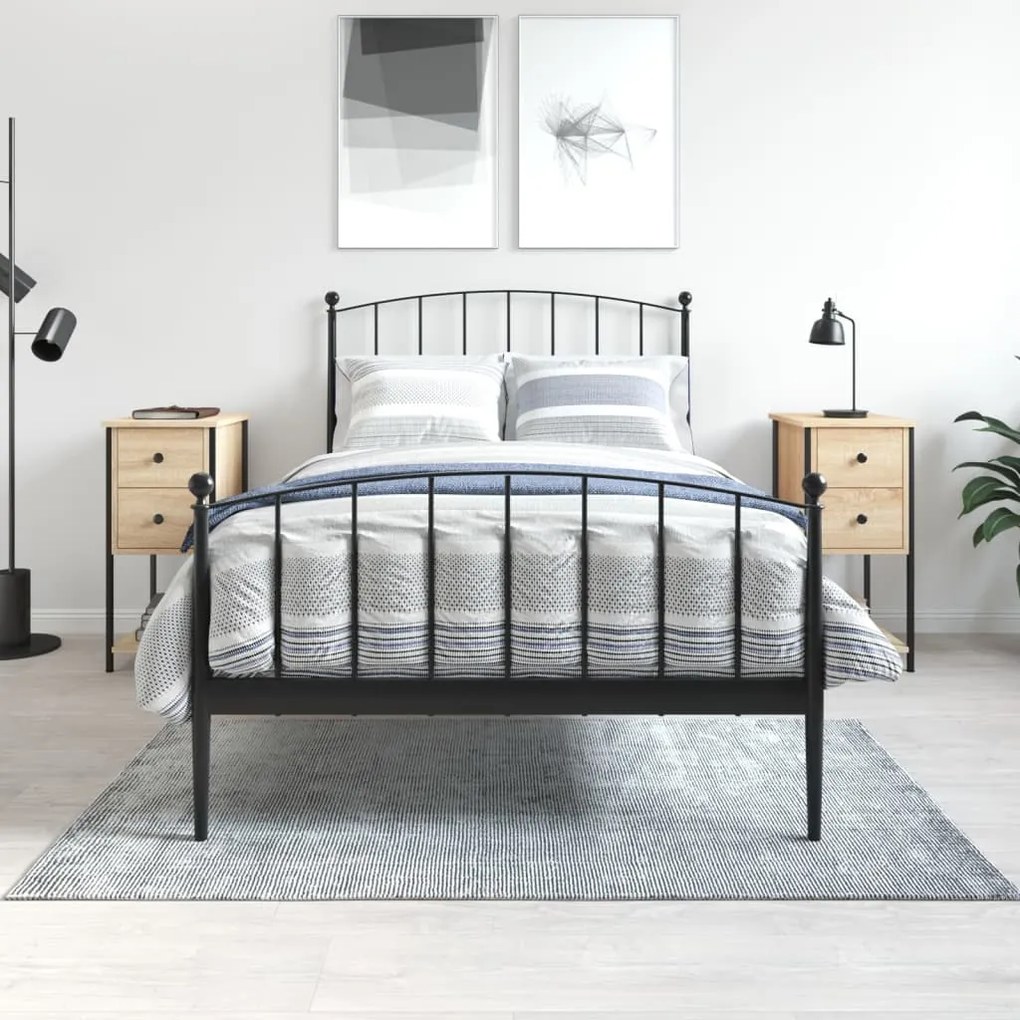 vidaXL Mesas de cabeceira 2 pcs derivados de madeira carvalho sonoma