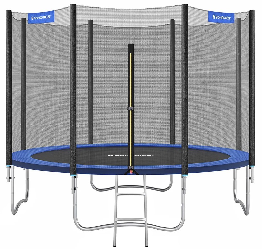 Trampolim com rede segurança Ø 366 cm preto-azul