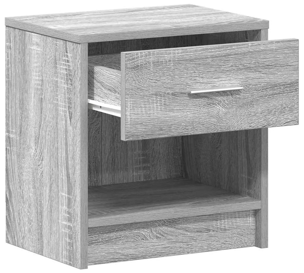 Mesas de cabeceira 2 pcs com gaveta 39x28x41 cm cinzento sonoma