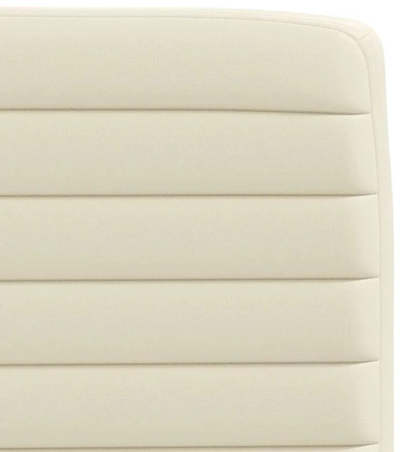 Cadeiras de jantar 6 pcs couro artificial cor creme