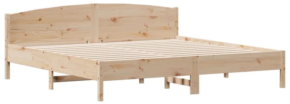 Cama com estante sem colchão 200x200 cm pinho maciço