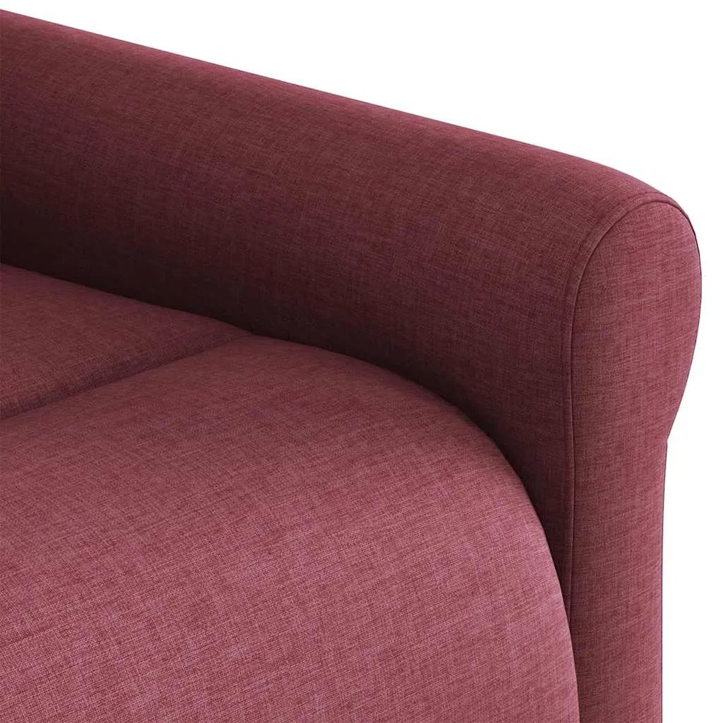 Poltrona reclinável elevatória tecido vermelho tinto