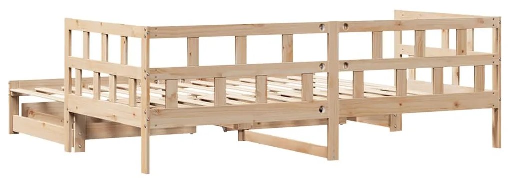 Sofá-cama com gavetão e gavetas sem colchão 90x200 cm