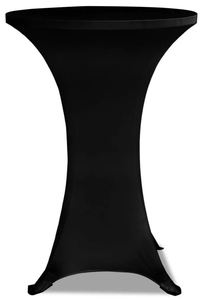 Toalha de Mesa elástica Ø80, Preta / 2 peças