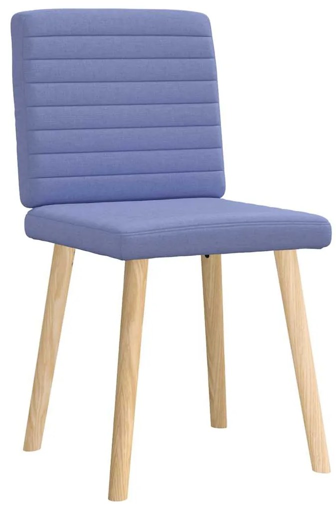 Cadeiras de jantar 2 pcs Jeans Tecido Azul