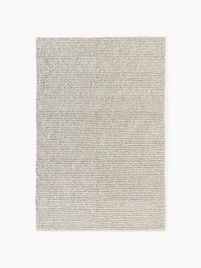 Tapete de lã com textura entrançada Bruna