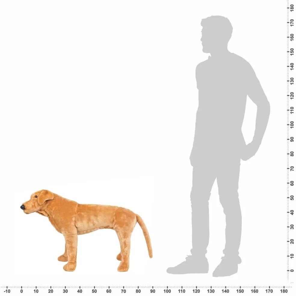 Cão labrador em peluche castanho claro XXL