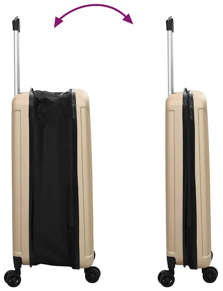 Mala Dobrável Casco Duro 24" Champagne 43x27x66 cm ABS