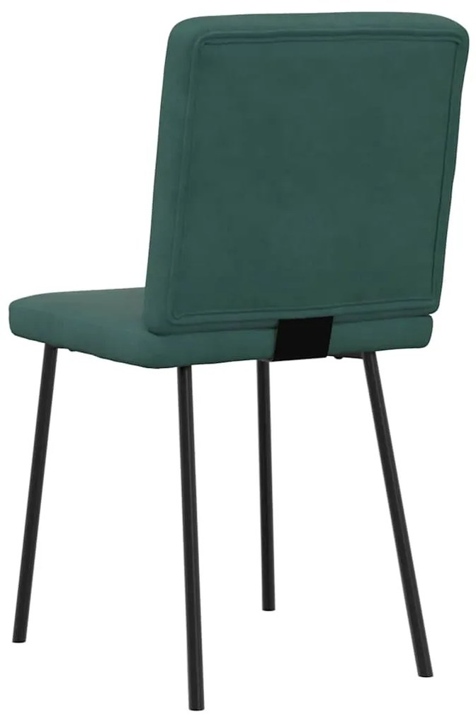 Cadeiras de jantar 2 pcs veludo verde-escuro