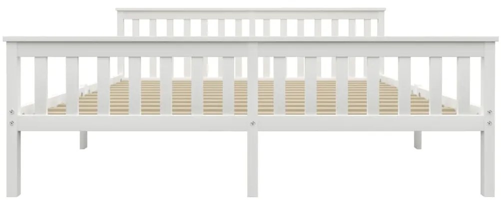 Estrutura de cama em pinho maciço 180x200 cm branco