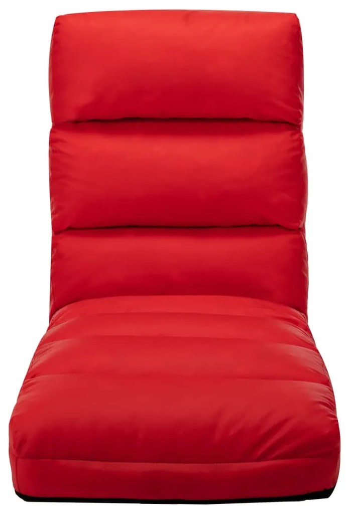 Colchão dobrável couro artificial vermelho