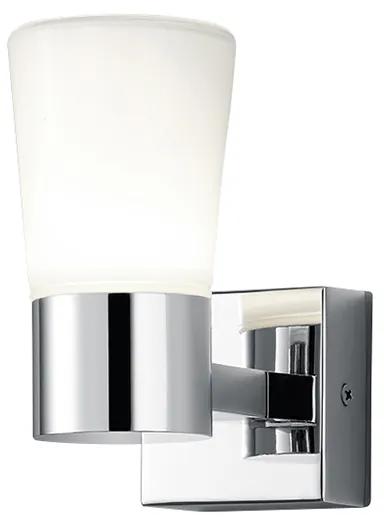Aplique cromado para banheiro moderno, incluindo LED - Nevio Moderno
