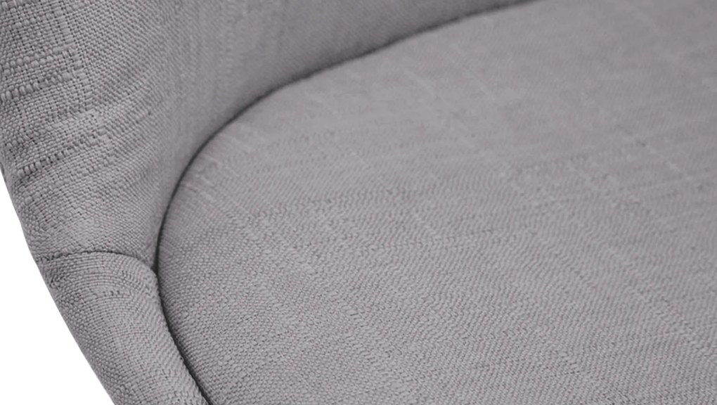 Cadeira de cozinha e sala de jantar Borneo em tecido com estrutura em Cor Nogueira 48 x 84 x 55 cm Cinzento