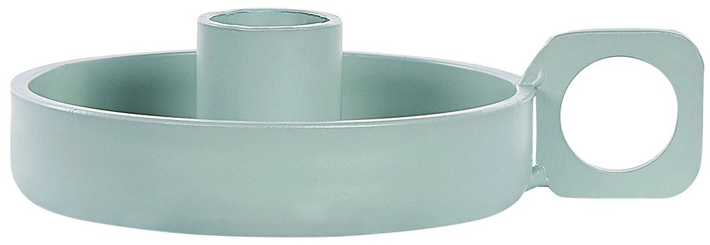 Conjunto de 2 castiçais em metal verde menta ø 9 cm CHORIO Beliani