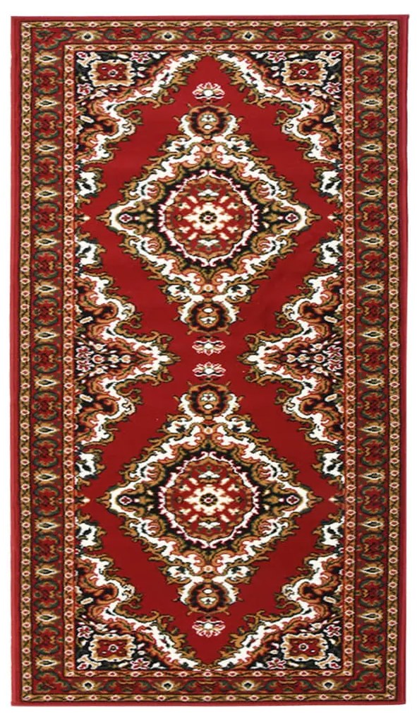 vidaXL Passadeira 100x150 cm polipropileno vermelho oriental