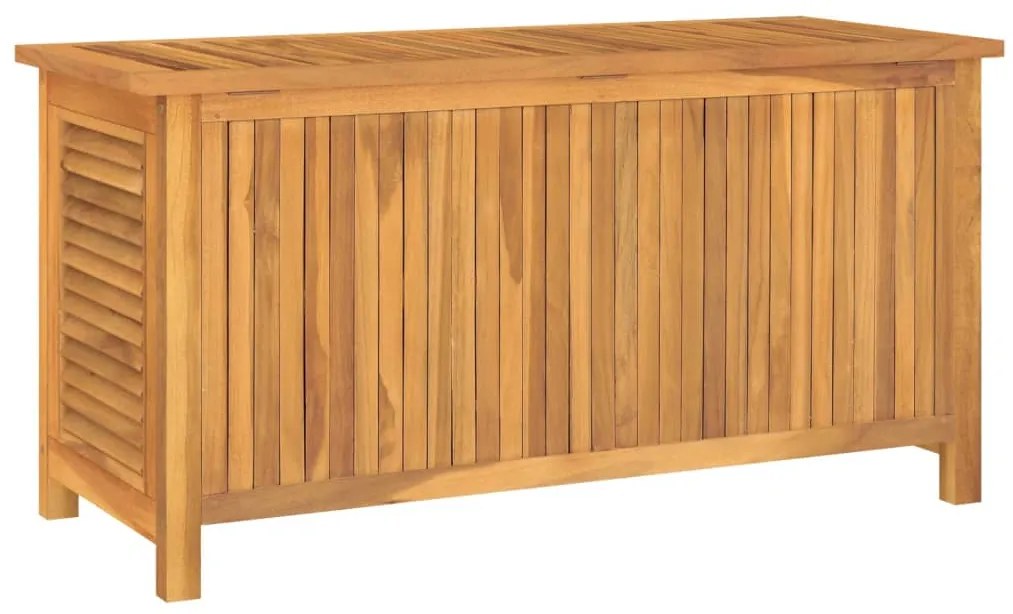 Caixa de arrumação p/ jardim com saco 114x50x58 cm teca maciça