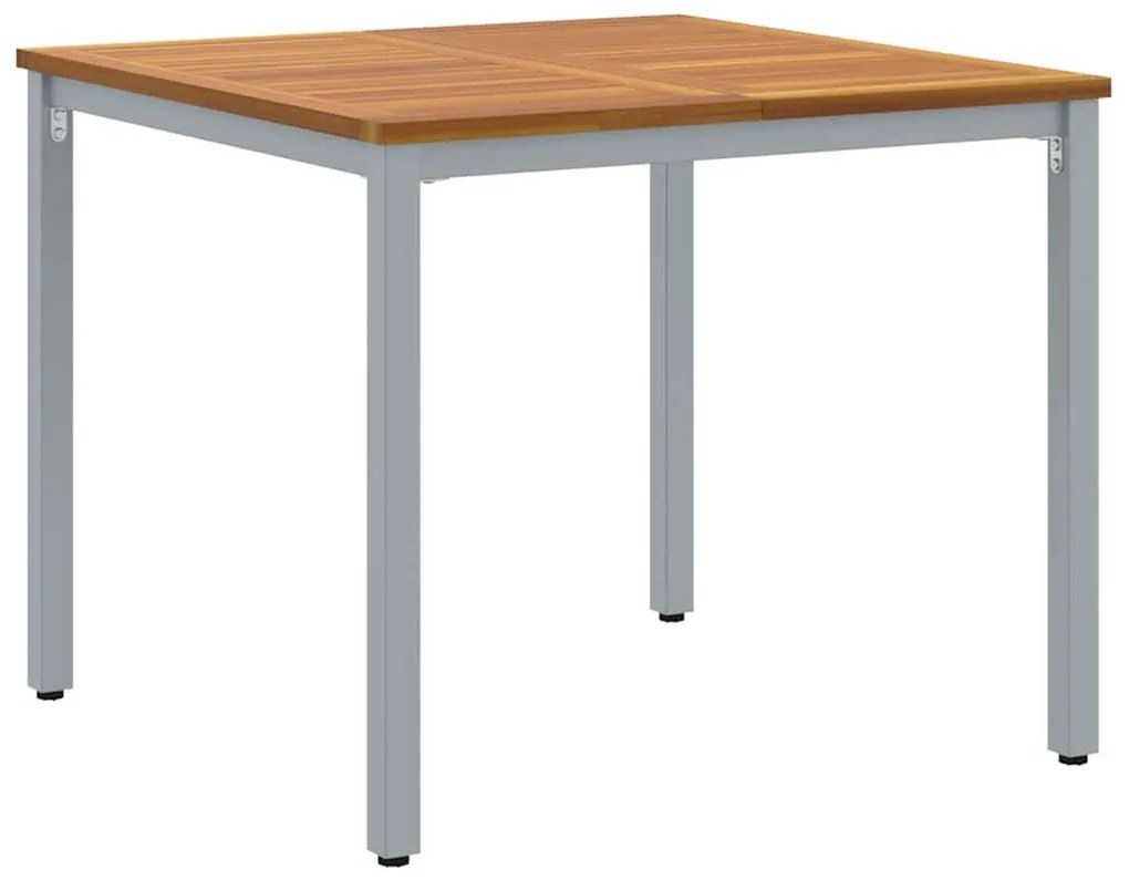 Mesa de Jardim 90 x 90 x 75 cm em Madeira Acácia e Metal
