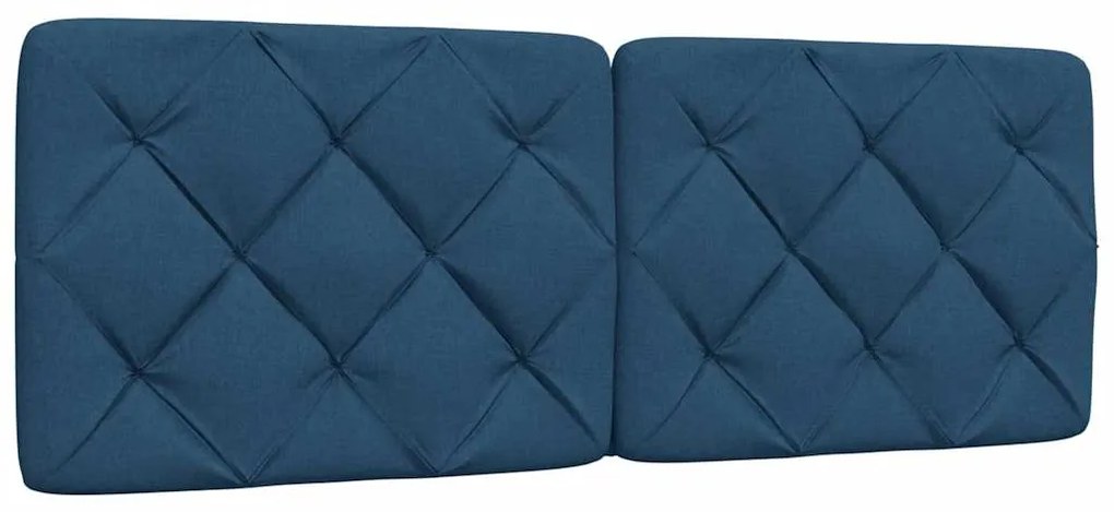Estrutura de cama sem colchão 140x200 cm tecido azul