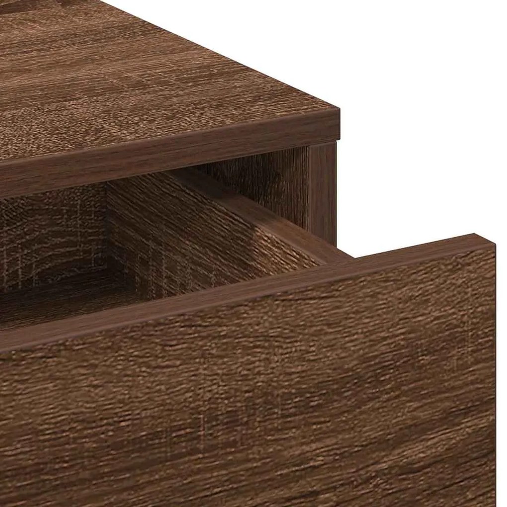 Mesa de Maquiagem vidaXL com Gavetas em Carvalho Castanho 50x41x140 cm