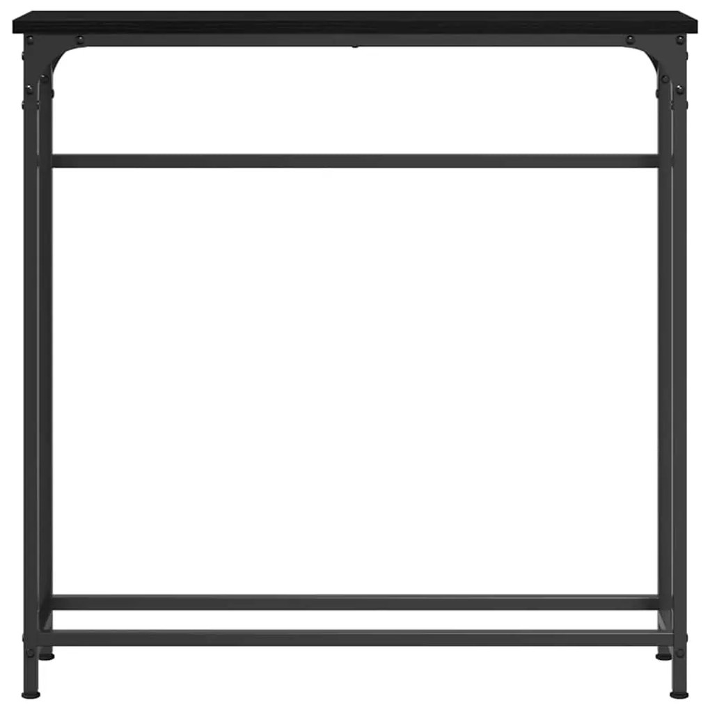 Mesa Console Preto Carvalhos 75x19,5x75 cm Madeira Prensada