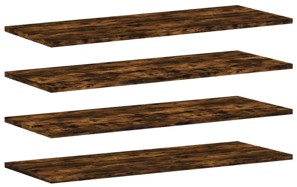 Prateleiras de parede 4pcs derivados de madeira carvalho fumado
