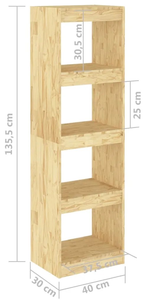 Estante/divisória 40x30x135,5 cm madeira de pinho