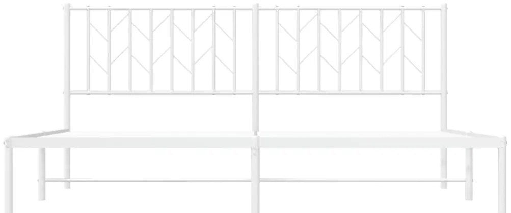 Estrutura de cama com cabeceira 180x200 cm metal branco