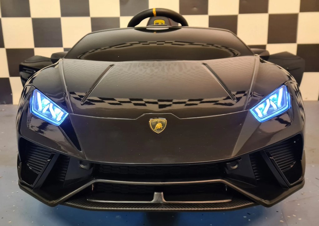 Carro infantil Lamborghini Huracan 12 volts com controlo remoto, Pneus Borracha preto metálico